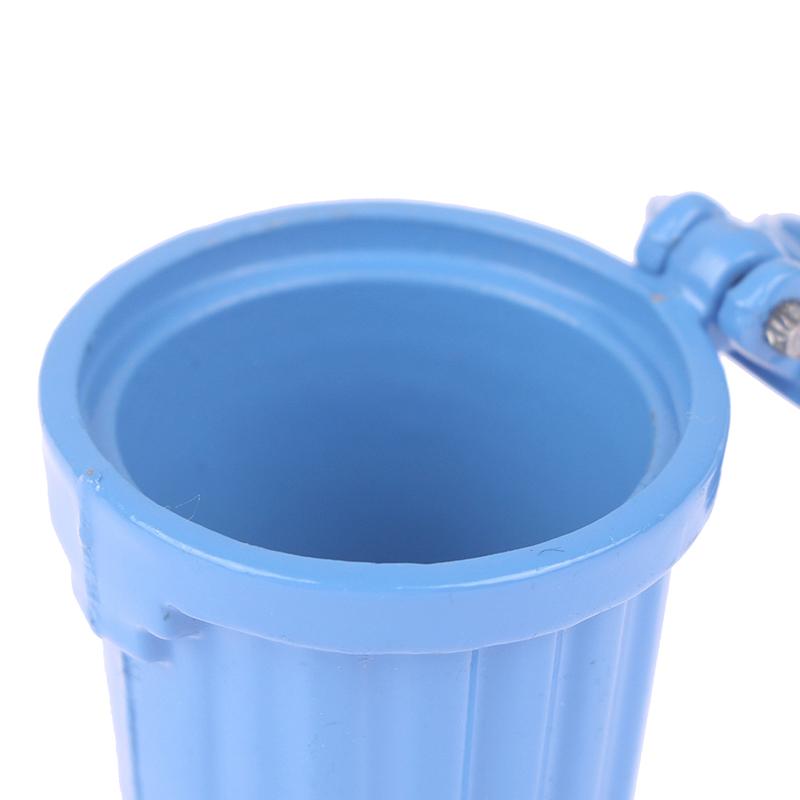 Miniature Toy Model Scene Doll House Accessories Mini Wooden Trash Can Dustbin Mini Waste Bin
