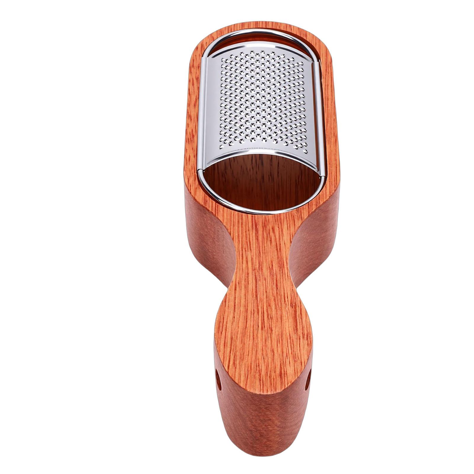 Wooden Cheese Grater with Handle Cheese Shredder with Storage Space Versatile Handheld Kitchen Grater Easy Cleaning