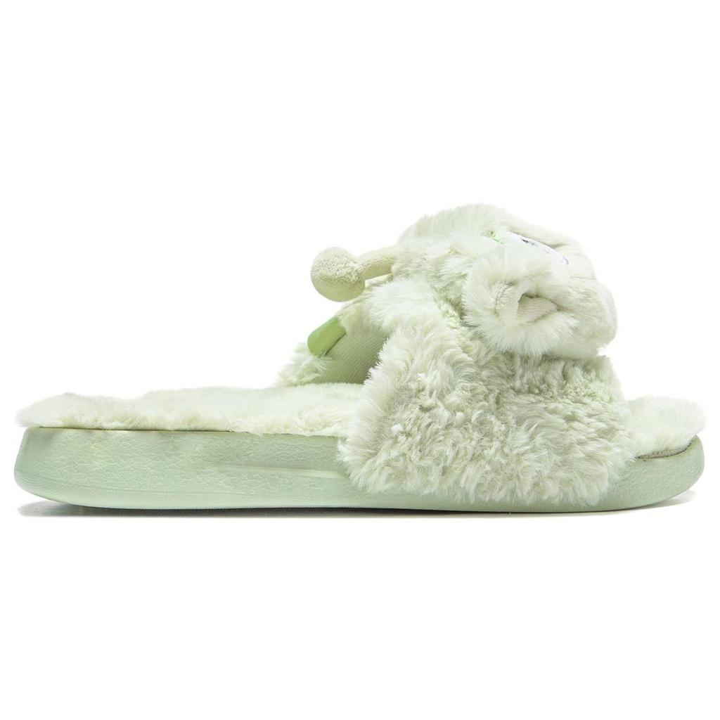 DISHINISANZHIYAN x Li Ning Slide Slippers Women's Pale Greenish White Jade AGAT024-2