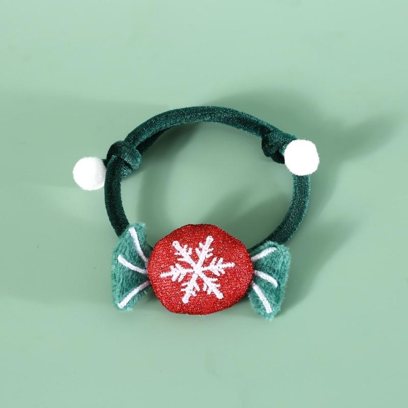Pack of 2 Plush Pet Collars Funny Christmas Party Dogs Collar Pet Party Neckwear Cats Collar for Festival Celebration