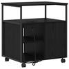 Cabinet with Charging Station Black Oak Effect 61 x 46 x 67 cm