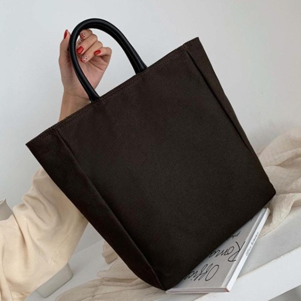 Multifunctional Canvas Tote Bag Large Capacity Student Schoolbag Simple Women Handbag Outdoor