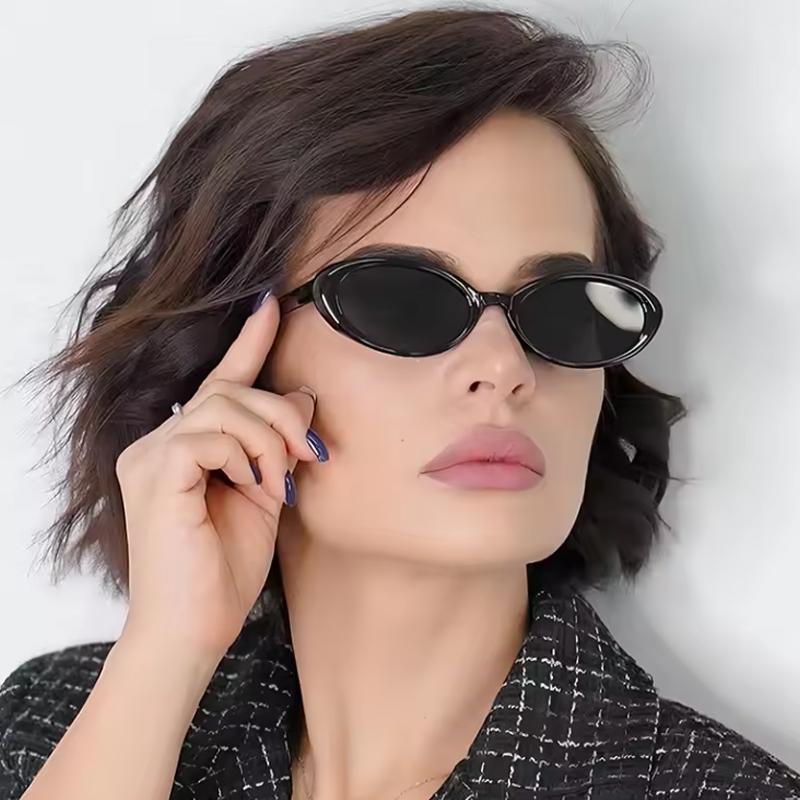 Car Sun Glasses 4set New Black Small Frame Trendy Oval Sunglasses Women Fashion Brand Hot Points Glasses Female Goggle UV400