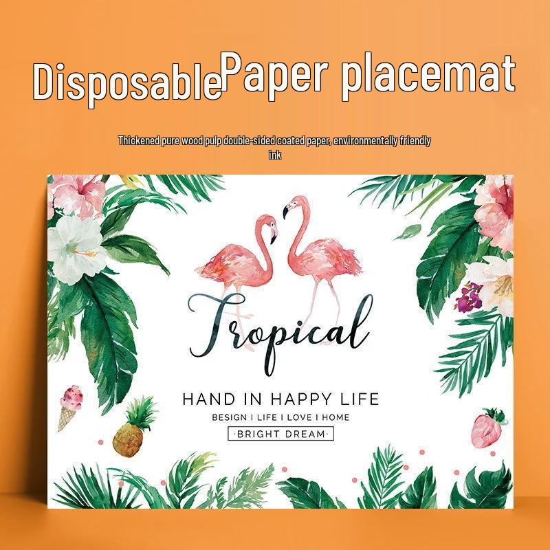 Handun Vintage Floral Disposable Paper Placemats