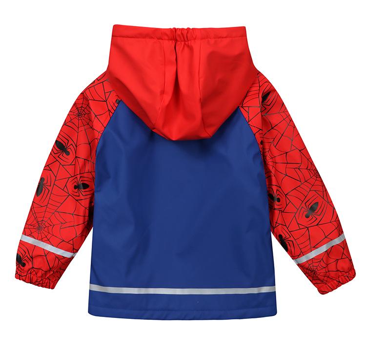 Children's Fleece-lined PU Raincoat for Ages 2-8 – Waterproof Jacket for Spring & Autumn