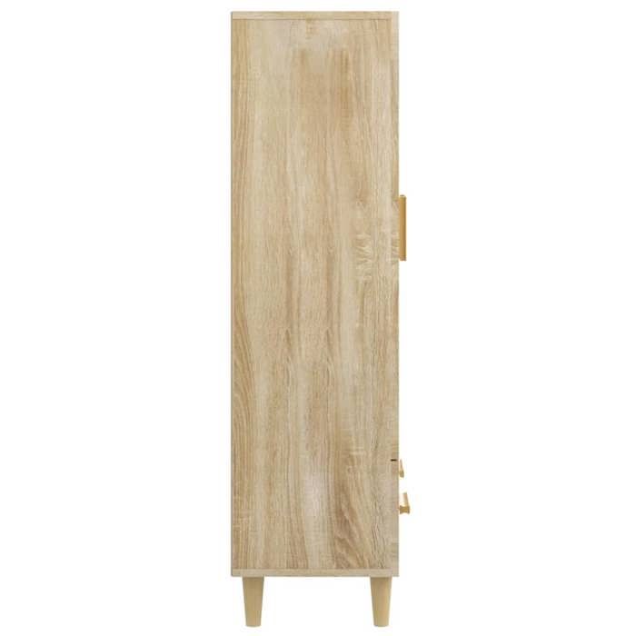 Buffet haut multi-rangement - UU - Chêne sonoma - 70x31x115 cm - Bois d'ingénierie C138