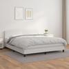 3141012 vidaXL Divan Bed with Mattress White 160x200cm Faux Leather