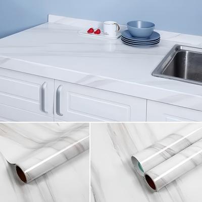 Waterproof Self-adhesive Wall Wallpaper High Temperature Resistance Peel and Stick Wallpaper White Wallpapers Home Decor Sticker