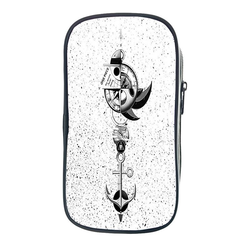 One Piece Pencil Bag Zoro Luffy Chopper Ace Law School Cases Kawaii Stationery Holder Bag Pen Case Students School Supplies