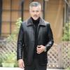 Dad's Winter Coat with Added Velvet and Thickened Middle-aged New Leather Jacket, Middle-aged and Elderly Men's Fur Integrated Leather Jacket