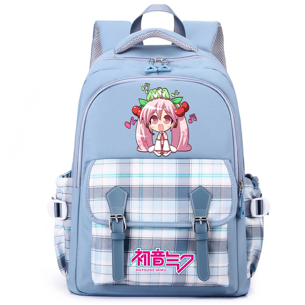 Anime Hatsune Miku Printed Large Capacity Backpack for Teenger Student Girl Boy Schoolbag Bookbag Women Waterproof Travel Bag Bookbag Mochila Gift