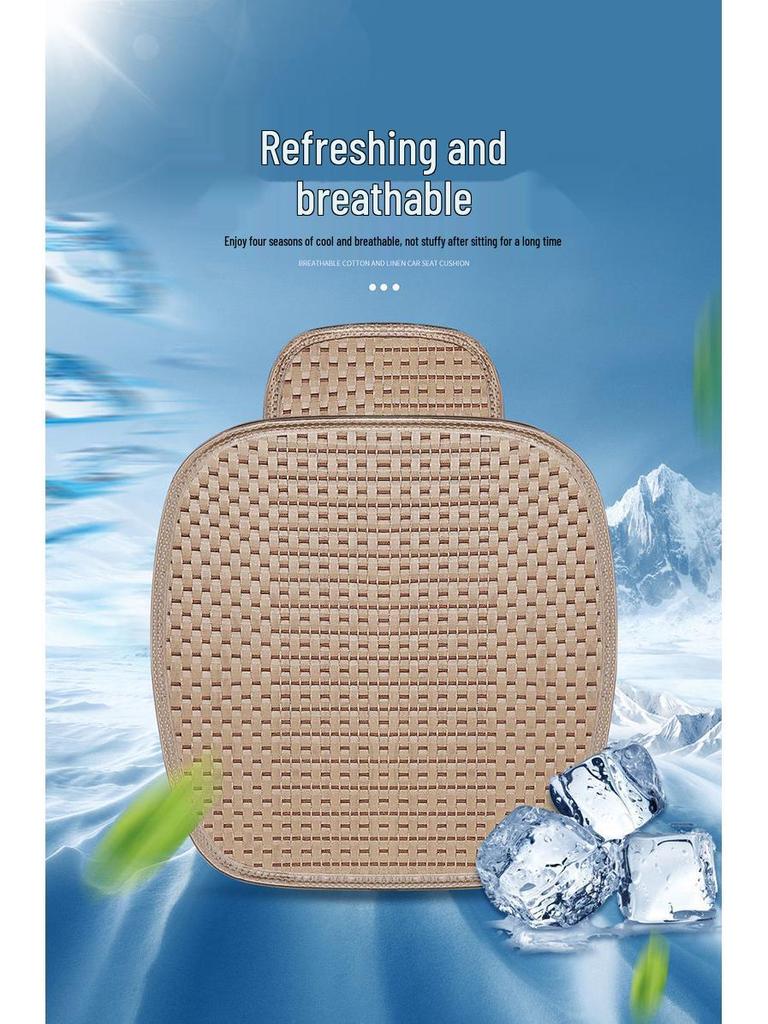 Zestaw oddychających poduszek na siedzenia z lodowego jedwabiu na każdą porę roku: Antypoślizgowy, Chłodzący, Uniwersalne Dopasowanie do Pięciu Miejsc