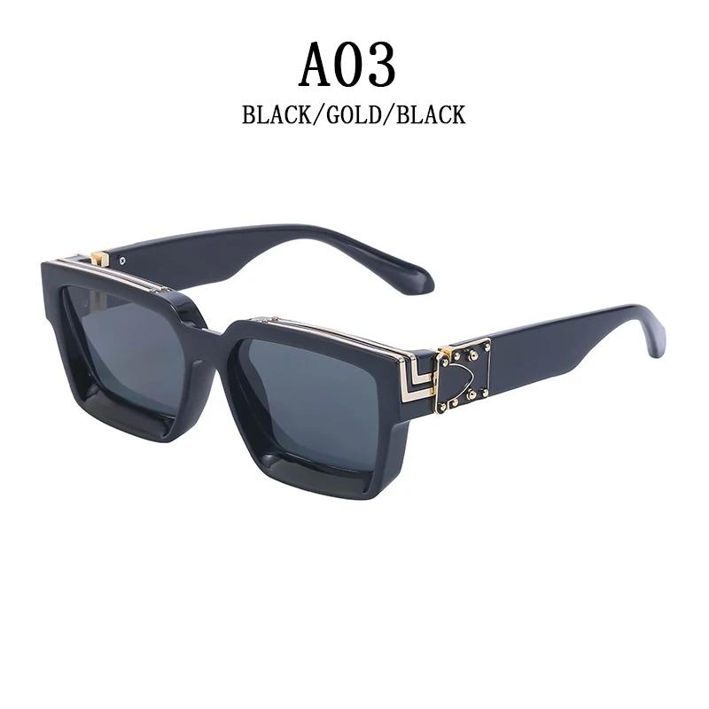 Millionaire Sunglasses For Men Vintage Square Fashion Glasses Luxury Retro Sunglasses Women Trending Punk Gafas De Sol Lentes