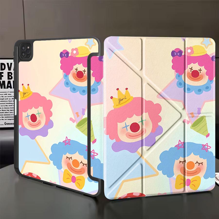 

Чехол-подставка Чехол для планшета Для iPad Pro 2025 Mini 6 7 Air 4 5 M3 M2 1 2 M4 11 дюймов Pro 11-го 10-го 9-го 8-го 7-го 12,9 дюйма Клоуна iPad Mini 7 8.3
