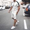 Men's Workout Set Tracksuit T Shirt & Shorts Set Outfit Set Crew Neck Outdoor Daily Sports