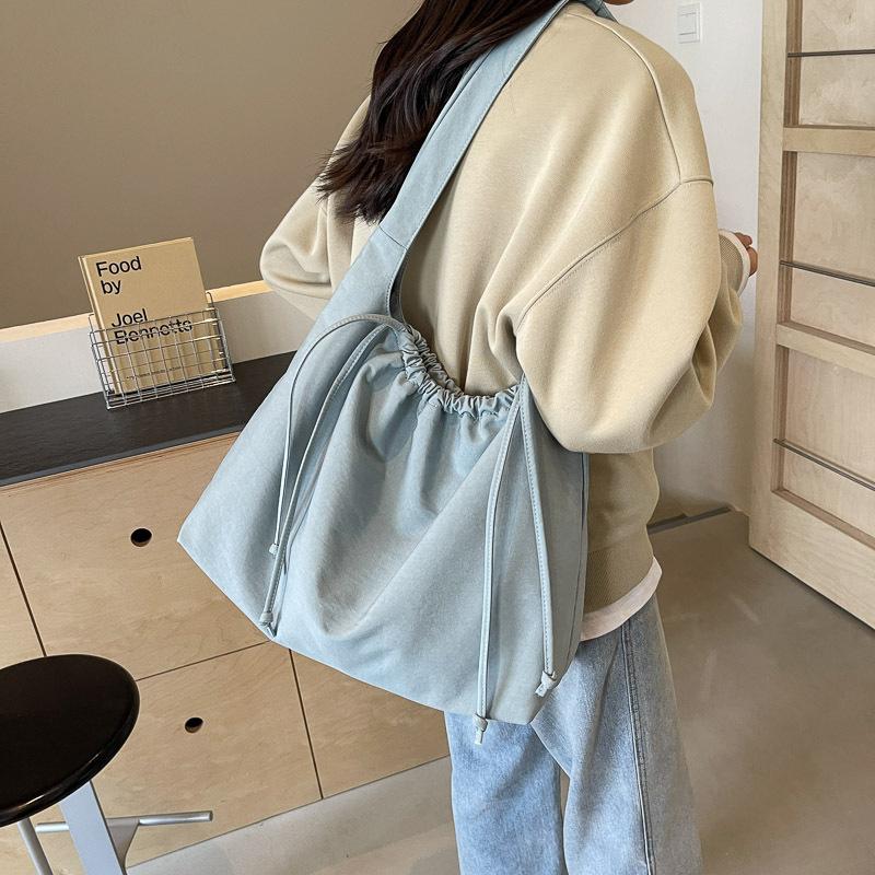 Geantă ușoară de umăr de damă, de culoare solidă, geantă impermeabilă pentru subrat