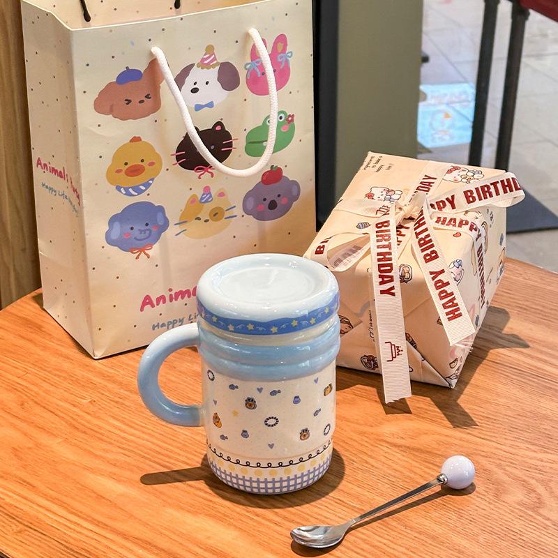 Narozeninové dárky pro spolužáky, učitele, vysoce hodnotné keramické hrnky s koťátkem, šálky na kávu a vodu a dárky