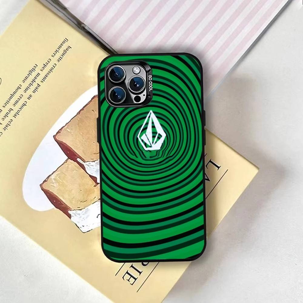 V-VOLCOM S-Style SportS Phone Case For iPhone 17,16,15,14,13,12,11 Plus,Pro Max,XS,Colored Silver Plated Inside Cover iPhone14