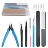 WMYCONGCONG Plastic Model Tool Set Tool Knife Replacement Blades Thin Blade Precision Polishing with Storage - 9-Piece Beginner's Set Modeler's (5