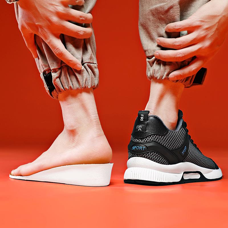 Fashion FUQIAO Men Invisible Height Increasing Shoes Man Elevator Shoes Insole 6CM Sport Shoes Lift Casual Sneakers