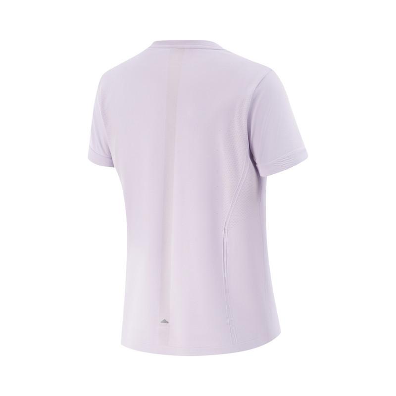 Li Ning Running Series Quick Dry Cool Breathable Sports T-Shirt Women tops Cool-Purple ATSV496-9