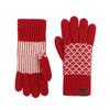 Winter gloves women's self-heating German velvet retro jacquard knitted thermal gloves female student gloves men