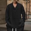 2025 Men's Casual Autumn V-neck Jacquard Knit Sweater - Loose Long Sleeve Pullover
