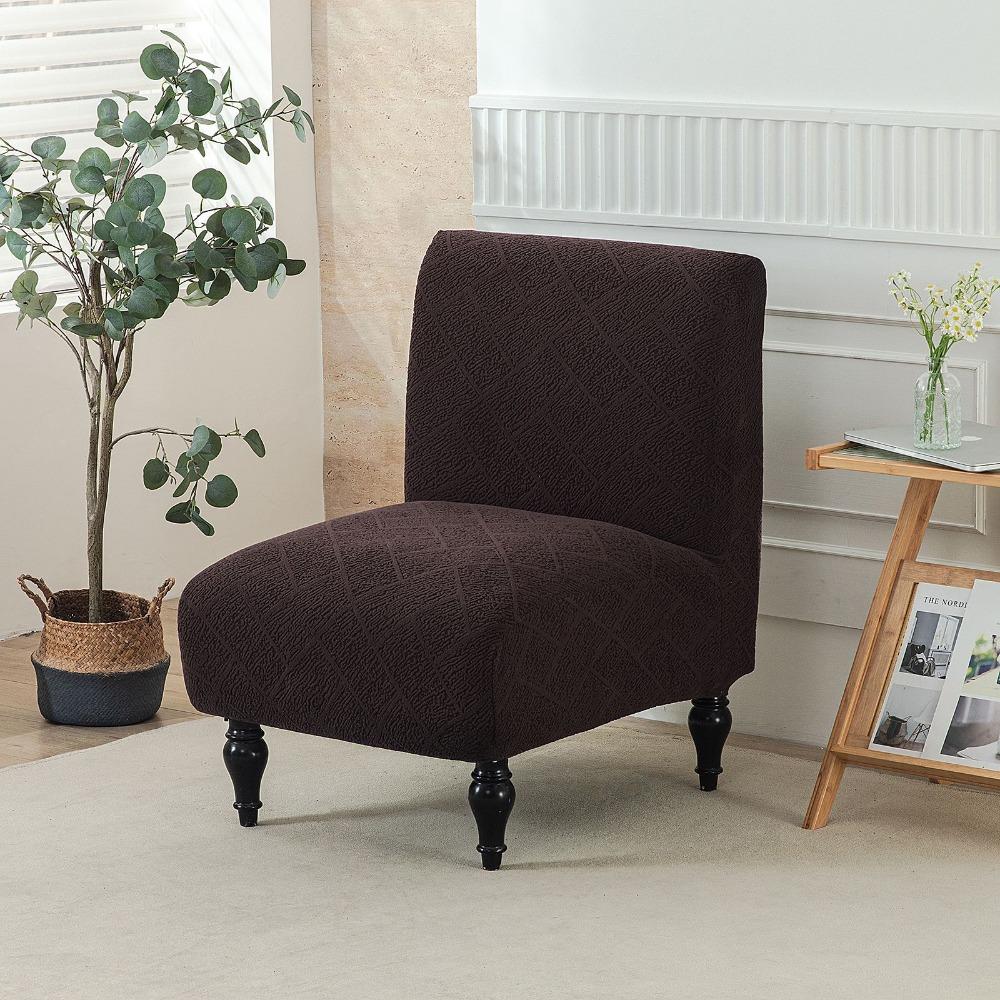 Washable Armless Chair Cover Single Seat Chair Dust Cover Durable Chair Slipcover  For Dining Room