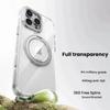 Magnetic Case for iPhone 17 Series: 360° Rotating Stand, Integrated Buttons, Crystal Clear