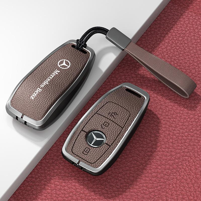 Použitelné pro pouzdro na klíče Mercedes-Benz E300lTřída C Třída A Třída S GLC GLE/GLA/GLS/CLS Pouzdro na klíče ze slitiny hliníku