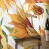 Plants Watercolor Grass Leaves Sunflowers Bedroom Curtains Tulle Sheer Curtain Living Room Home Decor Voile Drapes