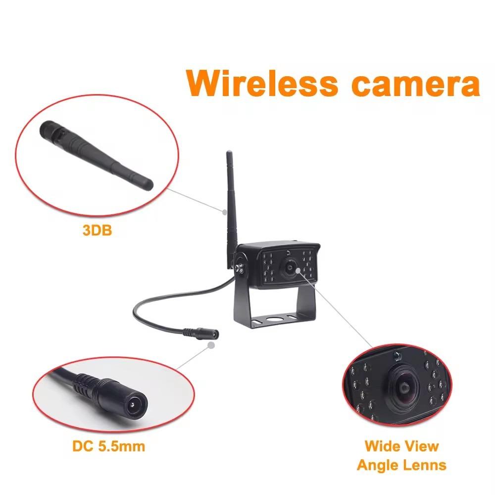 Wireless Car Truck Front Parking 24 Volt Reverse Backup Waterproof View Camera Trailer with Guidelines Monitor Ip68 Camera