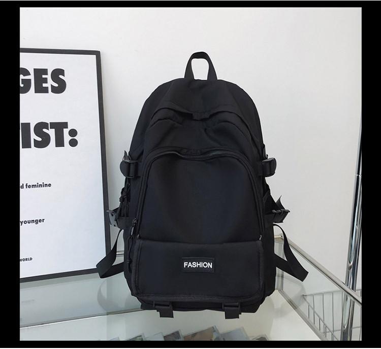 

2023 New Korean Style Backpack For Girls Large Capacity Cute And Simple Suitable For High School And College Students чорний