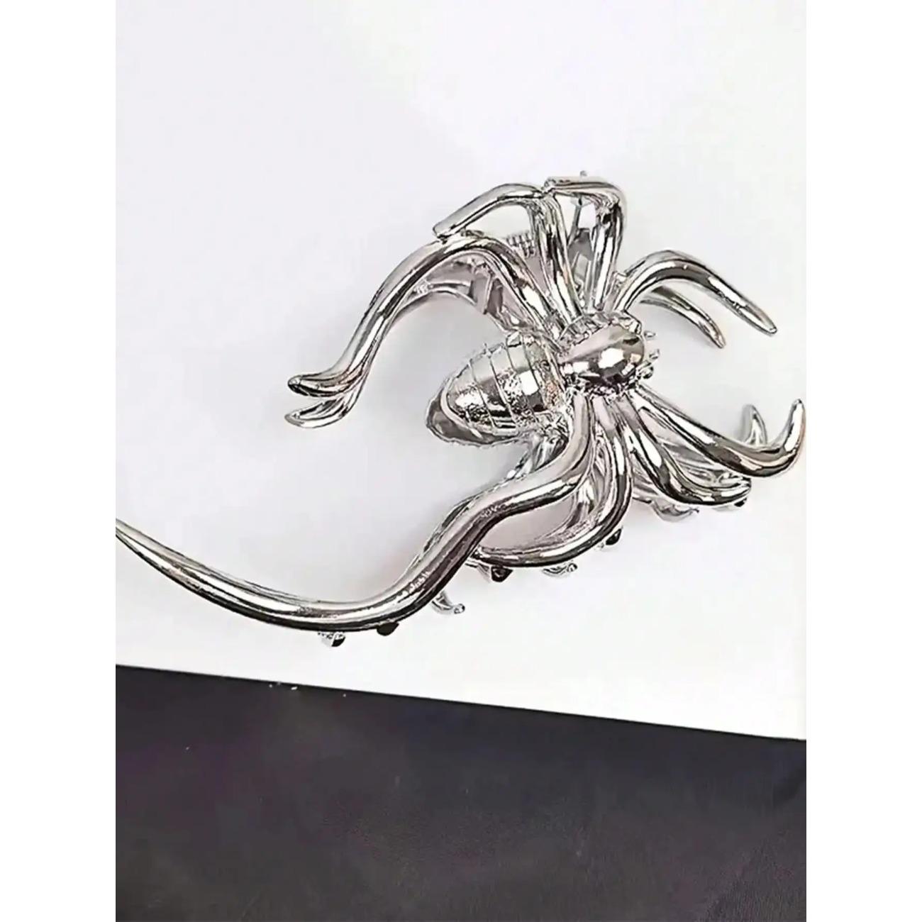 

1 Pcs Fashion Silver Spider Hair Claws For Women Girls Party Hair Accessories