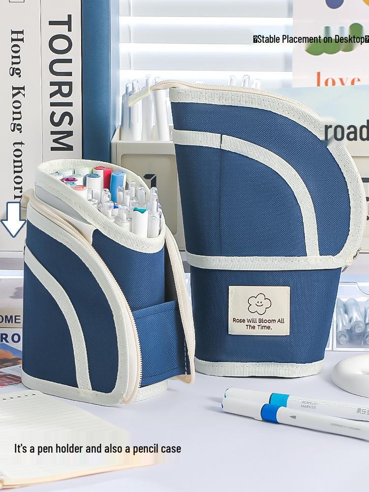 Teleskopiskt Multifunktionellt Pennskrin: Pennställ med stor kapacitet för studenter