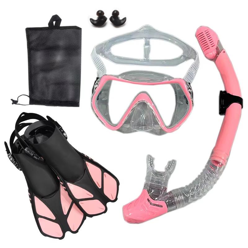 Diving Mask Snorkel Adjustment Flipper Frog Shoe Three-piece Set
