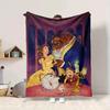 1Pc Beauty Beast Blanket Soft And Comfortable Casual Warm Camping Travel Christmas Halloween Xmas Gift M924289