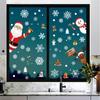 Christmas Decoratives Window Stickers Self-Adhesive Holiday Snowflake Santa Claus Glass Art Stickers