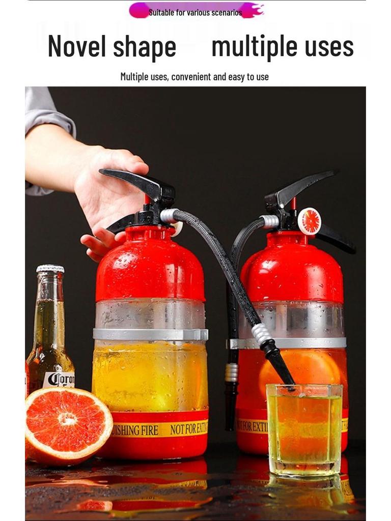 Influencer Drinkware: Manual Fire Extinguisher Alcohol Cannon & Beer Dispenser