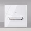86 Type Creative White Glass Bedside Wall Switch with Indicator Light