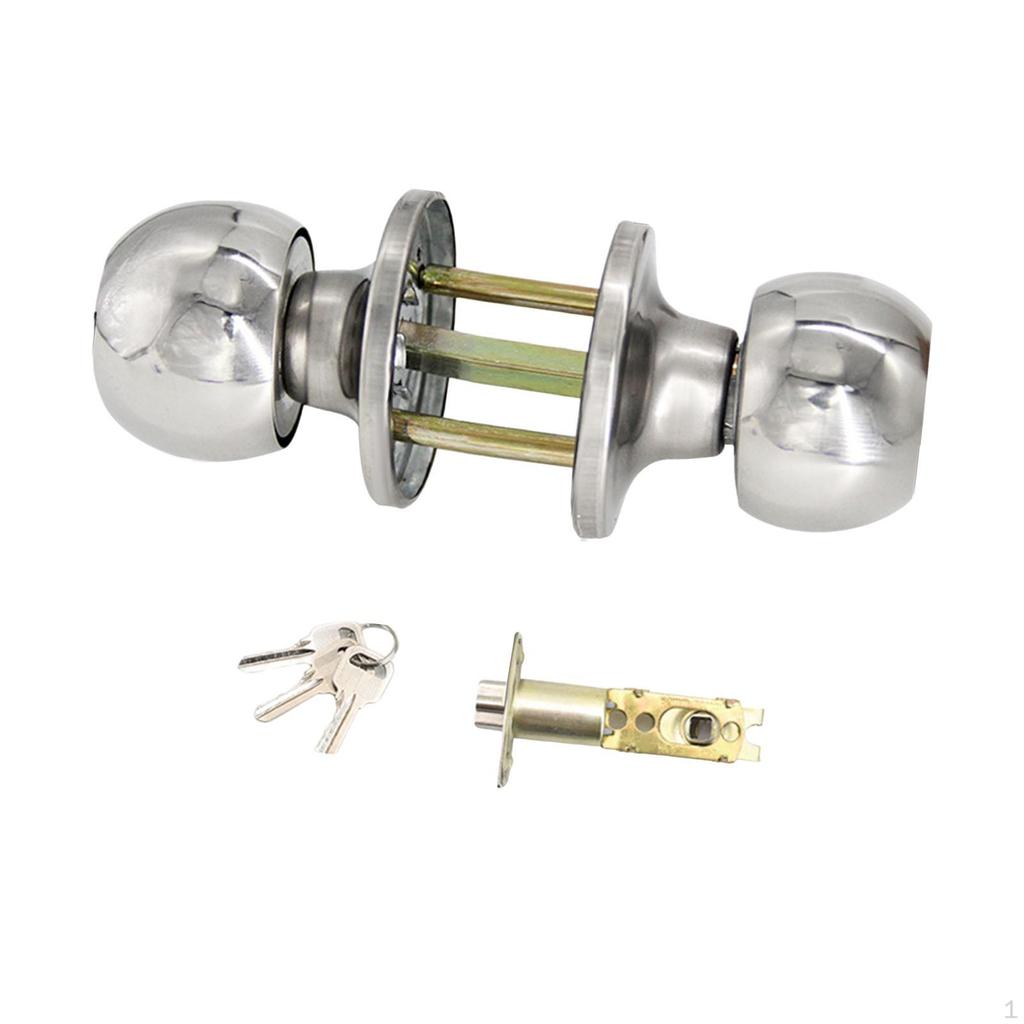 Ball Tür Knopf Schloss Bad Innen und Außen Einfache Keyed Entry Türklinke für