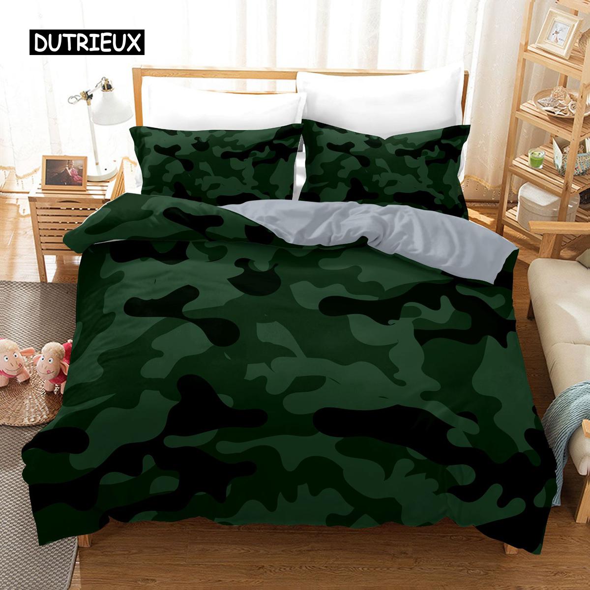 

Комплект постельного белья Camo Duvet Cover Set Camouflage Concept Concealment Bedding Set King Size Grey Black Twin Blanket Cover для детей подростков взрослых EU single(135x200cm)
