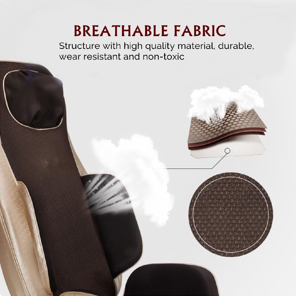50W 2 Modes Massage Seat Cushion Chair-Neck Back Massager with Heat Rolling Kneading for Back Pain Relief