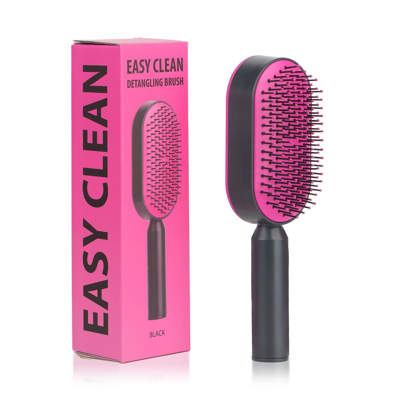 

3D Air Cushion Hair Brush with Scalp Massager – Press & Bounce Detangling Comb for Curly, Thick or Frizzy Hair, Anti-Static & Gentle on Scalp Press comb large