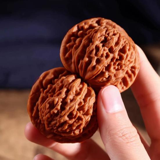2Pcs Walnuts Relax Hand Massage Balls for Stress Relief And Blood Circulation Support Wood Fidget Tool Enhances Focus Joint Health Sleep Aid Gift