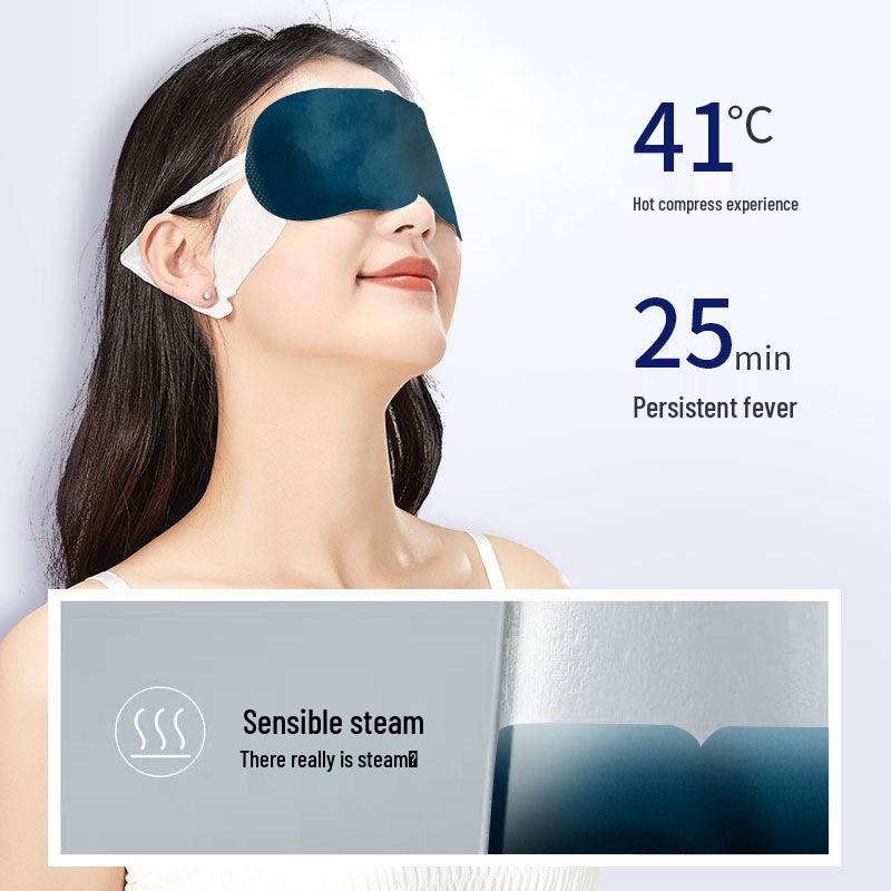 Lutein Steam Eye Mask: Relieves Fatigue & Dryness, Provides Hot Compress & Sleep Shading for Office & Travel