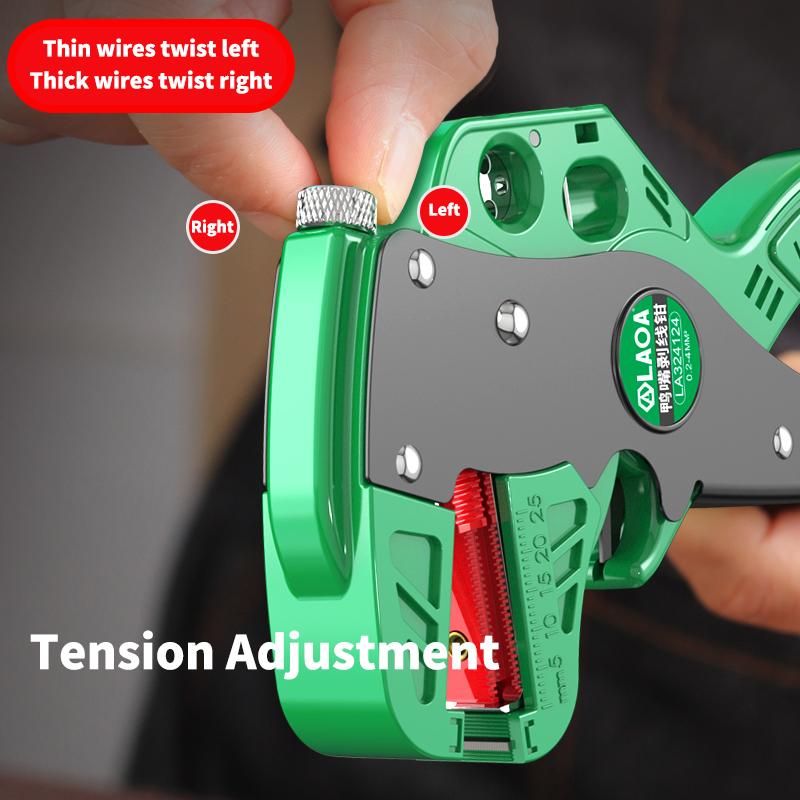 LAOA 4 in 1 Wire Stripping Pliers Cable Cutting Nippers Adjustable Electrician Pliers Multifunctional Wire Stripper Strip Tool