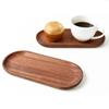 Hot Solid Wood Serving Tray Oval Tea Tray Decorative Wood Plate Fruit Tray Vegetable Platter Home Bread Dessert Cake Plate Table