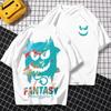 2025 new Men's summer anime printing plus size T-shirt men's summer loose casual T-shirt cotton men's clothing  tops