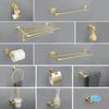 Brushed Gold Stainless Steel Knurling Towel Bar Holder Toilet Roll Holder Bathrobe Hook Hanger Towel Holder Bathroom Accessories